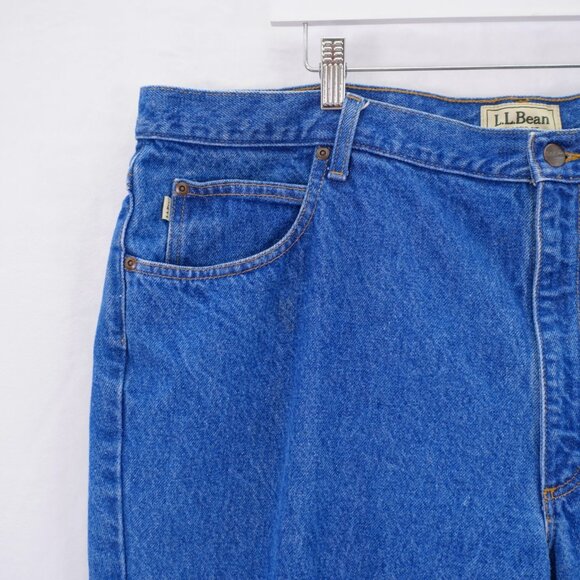 L.L. Bean Classic Fit Blue Denim High Rise Jeans 44 / 29 Tagged 44 / 30 - Picture 2 of 9